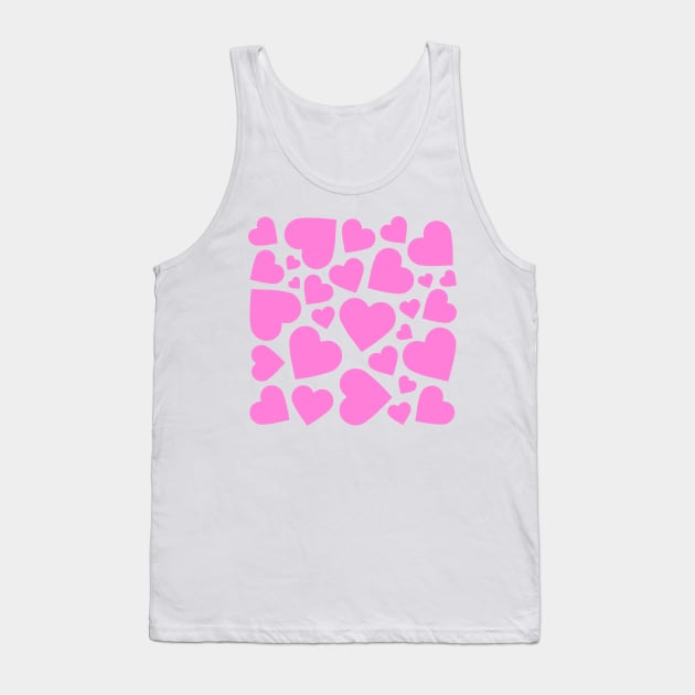 Pink Hearts Tank Top by AKdesign